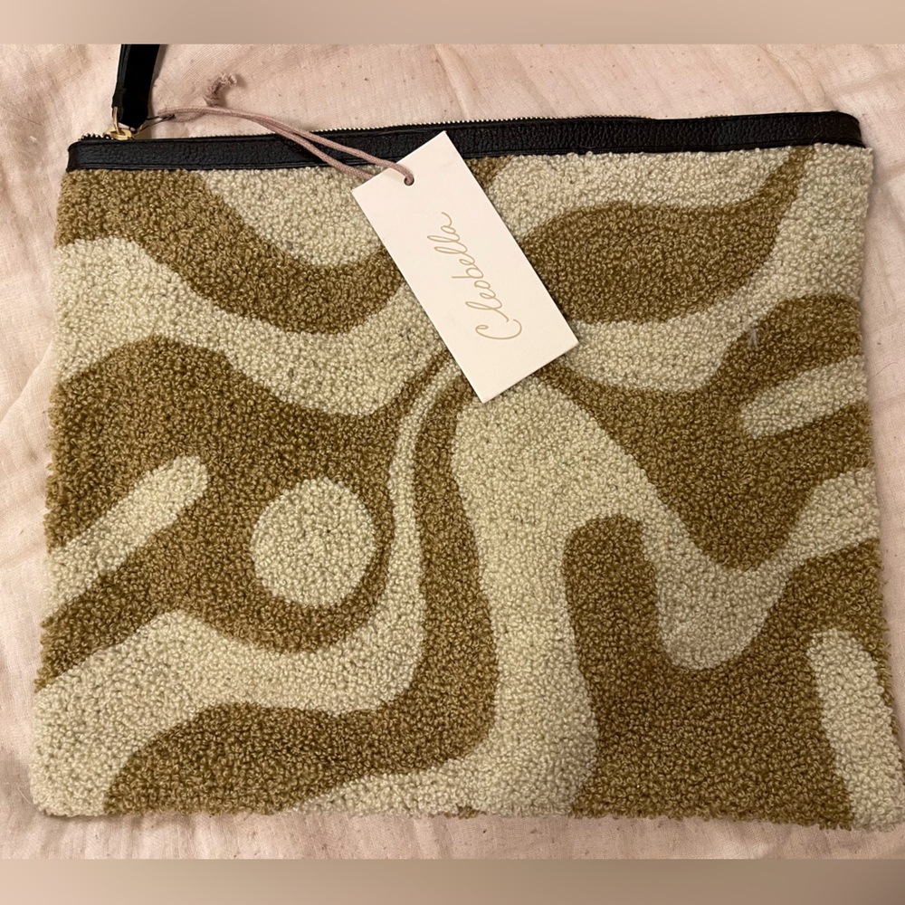 Cleobellas wave print clutch makeup bag